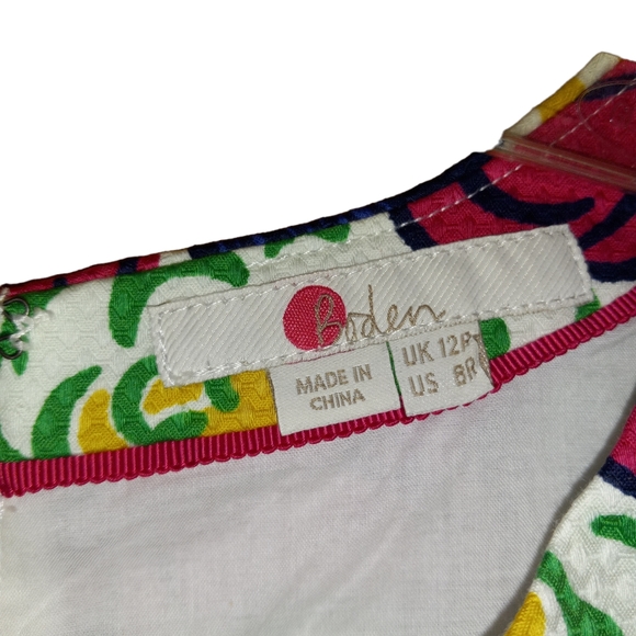 Boden Retro Pocket Floral Print Sheath Dress Size 8 - Picture 9 of 16